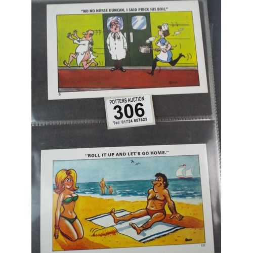 306 - Selection of  Naughty seaside type postcards.