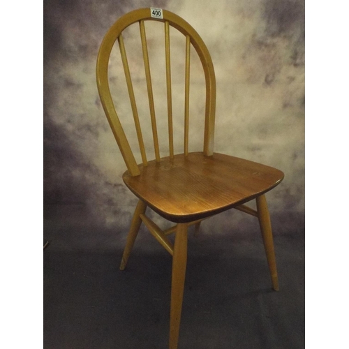 400 - Five Ercol Stick Back Kitchen chairs in good order.