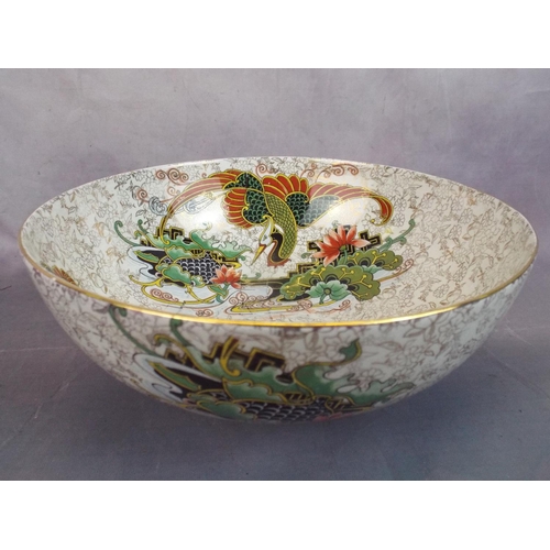 130 - Thomas Forrester & Son, Phoenix ware Chinoiserie decorated bowl.