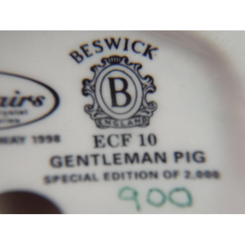 163 - Beswick Gentleman Pig. 900/2000 ltd ed, boxed.