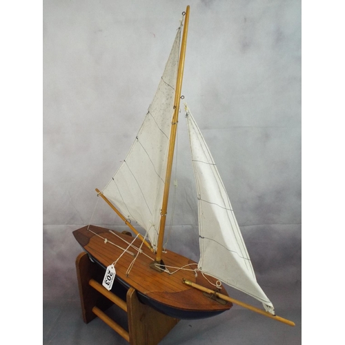 203 - 1950's  Star Pond Yacht with purpose built cradle.