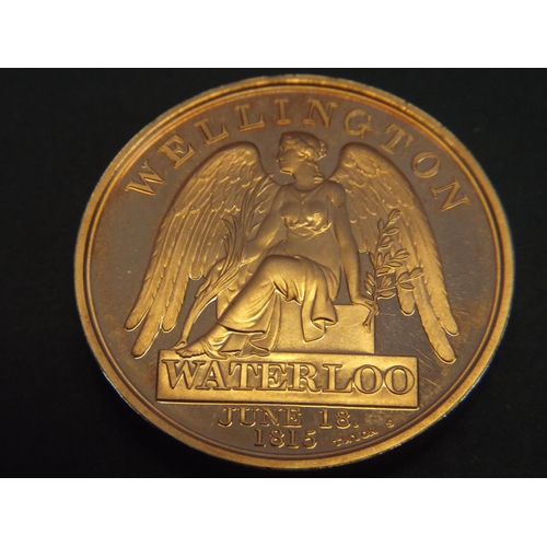 28 - Solid Copper Waterloo Commemorative coin.