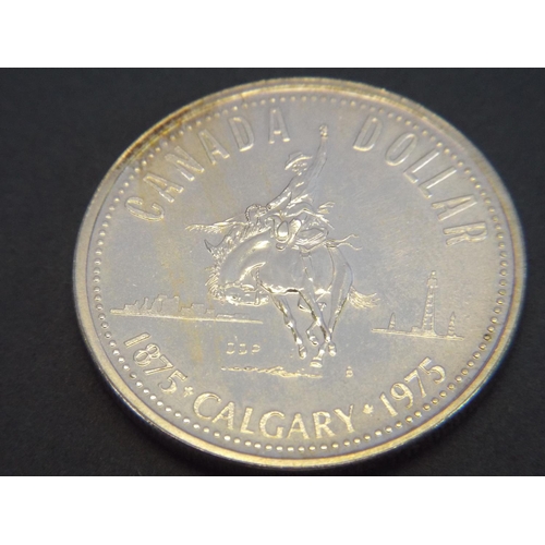 62 - Canadian Silver Centenery Dollar with presentation case. 500 silver.