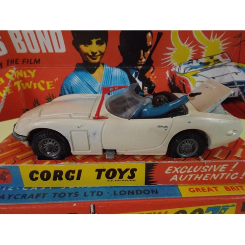 78 - Corgi, James Bond 007 Toyota with box and instructions, possibly reproduction.