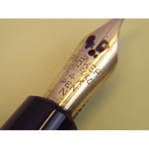 84 - Parker Fountain pen with 14ct Gold nib.