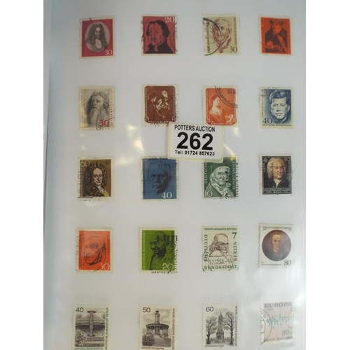 262 - Full album of German Stamps.