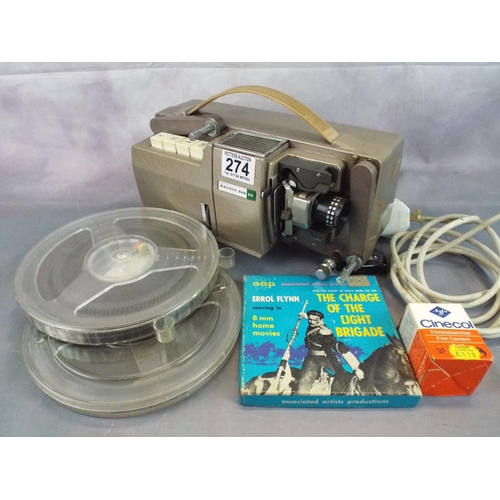 274 - Magnon 800ZR Cine projector with spools of film etc.