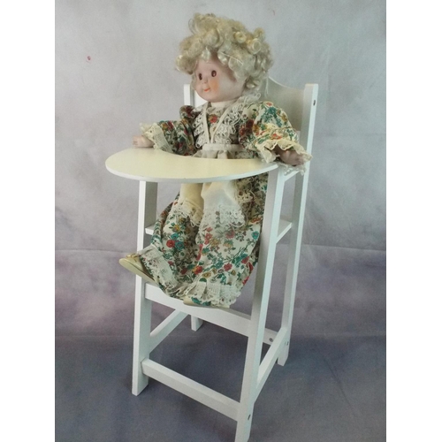 282 - Dolls High chair, approx 20 inches tall.