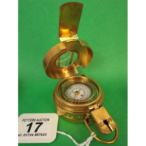 17 - Reproduction brass marching compass