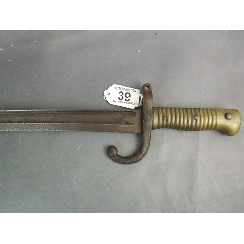 39 - mid Victorian Chassepot Bayonet.