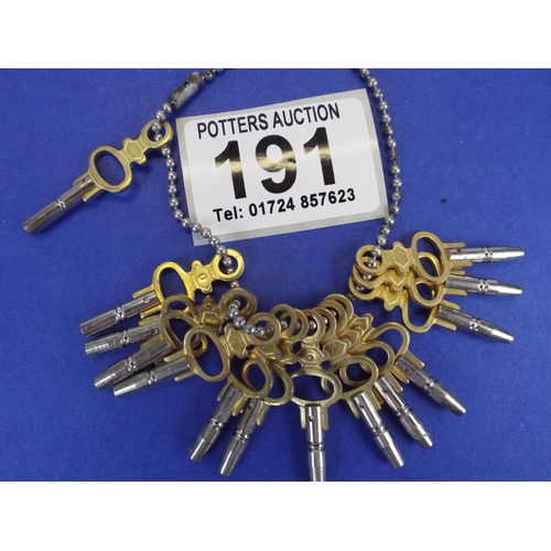 191 - Pocket watch keys.