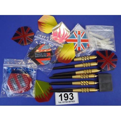 193 - Two sets of mint darts & spares.