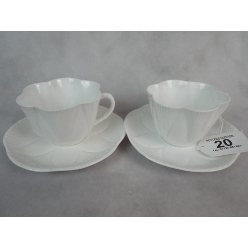 20 - Pair of Shelley cabinet cups and saucers.