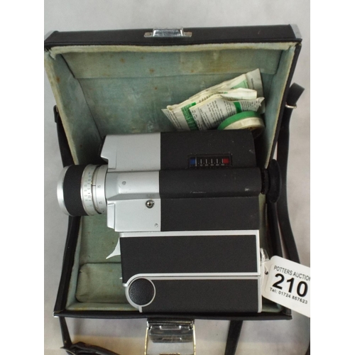 210 - Sankyo Movie camera with hard carry case