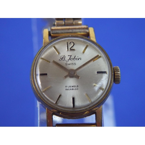 115 - Swiss 17 jewel watch. B Jobin. Non runner for spares or repairs