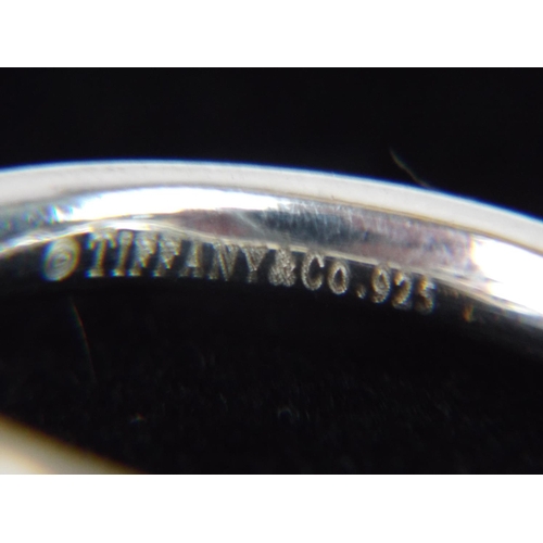 36 - 925 silver ring, marked 'Tiffany & co'   'P'