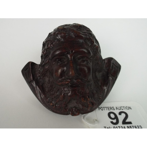 92 - Small Black Forest carved plaque.