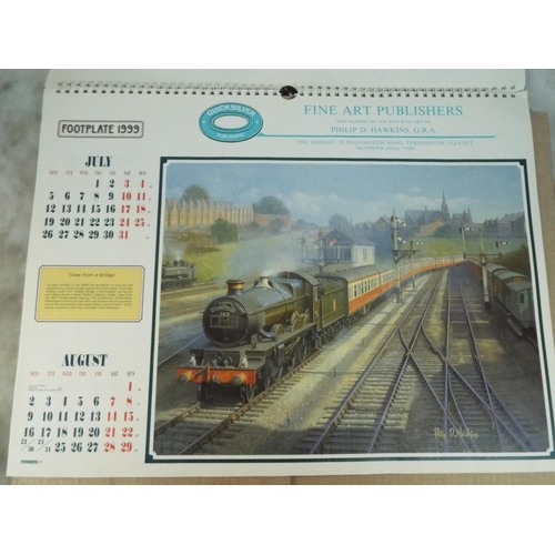 264 - 1999 Footplate Railway calendar. With original cardboard mailer. Mint condition.