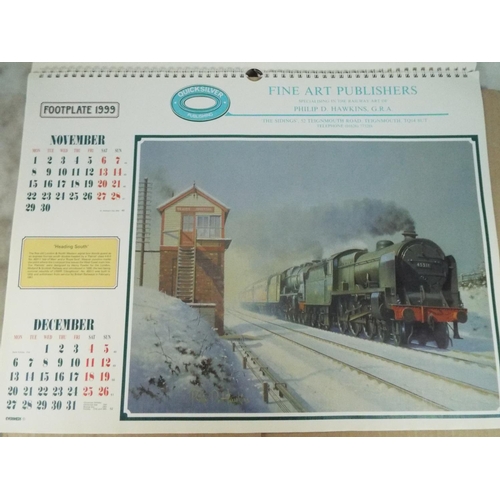 264 - 1999 Footplate Railway calendar. With original cardboard mailer. Mint condition.