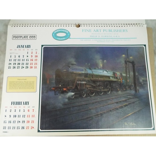 264 - 1999 Footplate Railway calendar. With original cardboard mailer. Mint condition.