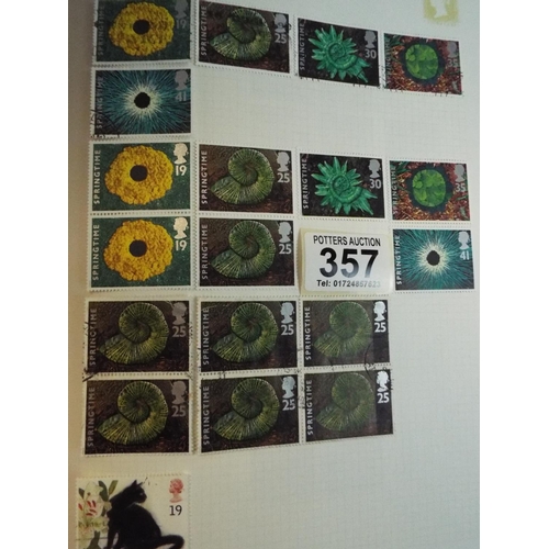 357 - Album of GB stamps mint and used stocks. £99 face value