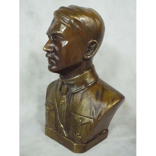 14 - Brass bust of adolf Hitler