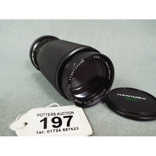 197 - Hanimax macro autozoom lens 80/200mm