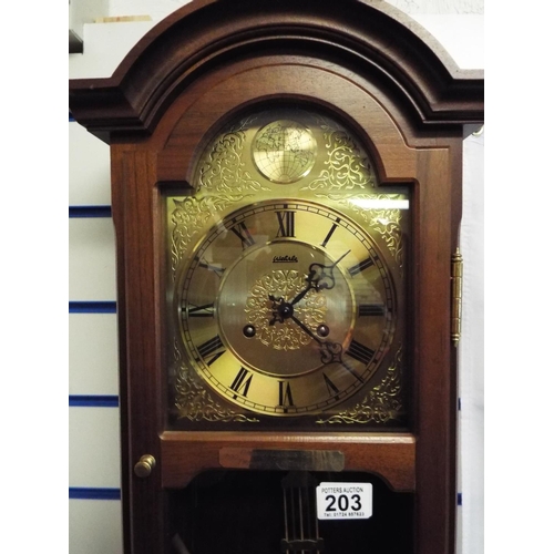 203 - German Wehare mechanical wallclock in excellent order.