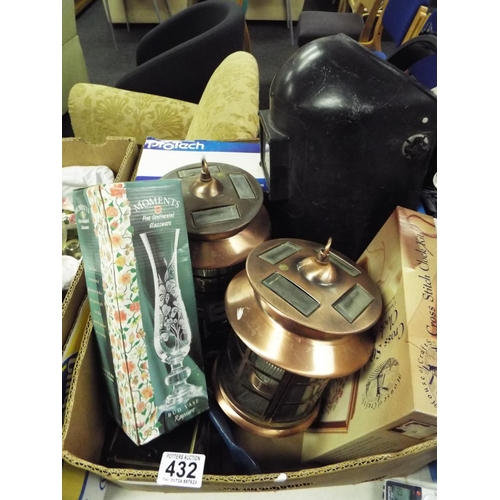 432 - Large box of assorted bric a brac