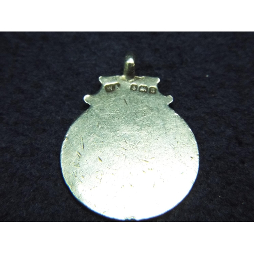 67 - Small silver fob brass insert. Birmingham 1926