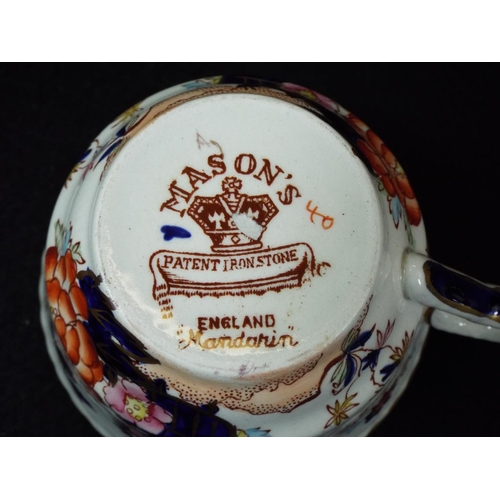 17 - Six, Mason's Ironstone teacups in Mandarin pattern.