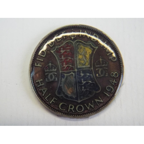 233 - Enameled 1948 half crown