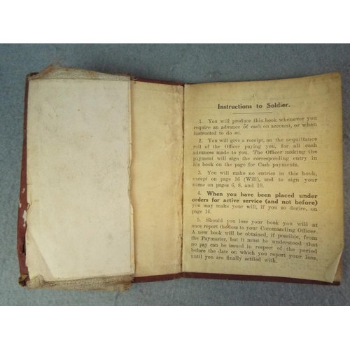 235 - Unissued WW1 soldiers pay book.