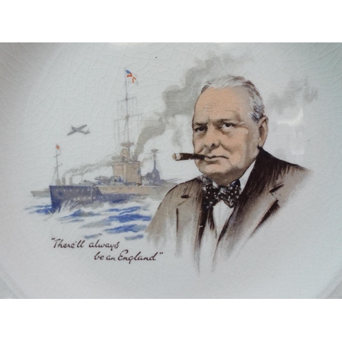 32 - Nelsonware, Transfer printed plate of Winston Churchill. 9 inches diameter.