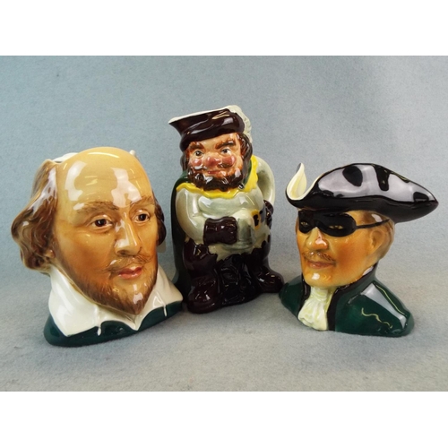 46 - Two Sylvac character jugs and a sylvac toby jug.