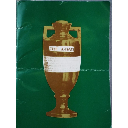 66 - Silver Lidded County Cricket Trophy. JH Wardle, ( Yorkshire & England) 1953 plus 1977 ashes menu wit... 