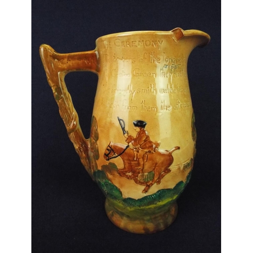 11 - Burleighware Runaway Marriage, Gretna Green Jug.  8.5 inches tall. Excellent.