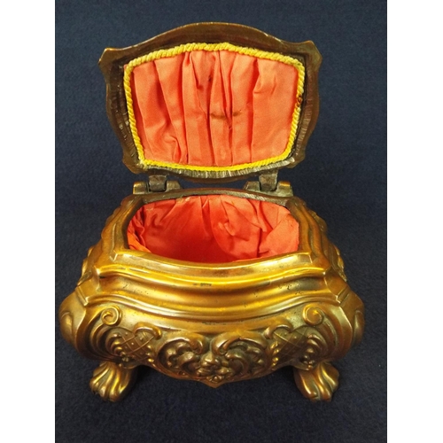 43 - Interesting Bronze Alloy lined keepsake box of Lubeck Holstentor plus matching ashtray, C1920's exce... 