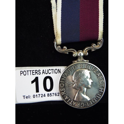 10 - RAF Long service and good conduct medal. Awarded to 1937818 Sgt DJ Cook RAF