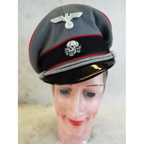 115 - Reproduction SS officers cap.