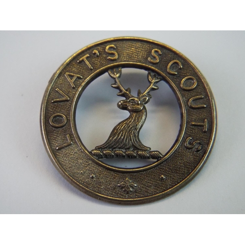 132 - WW1 Lovats Scouts Cap badge.