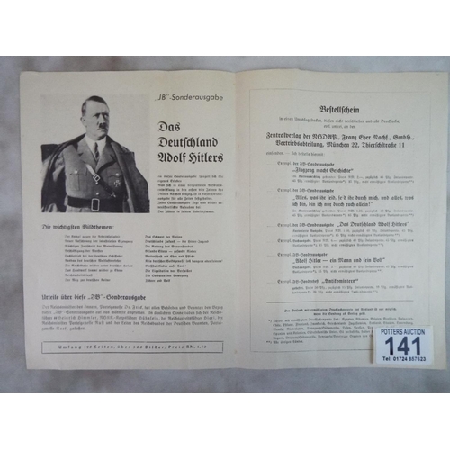 141 - Original WW2 German Propaganda leaflet plus other booklets, leaflets etc