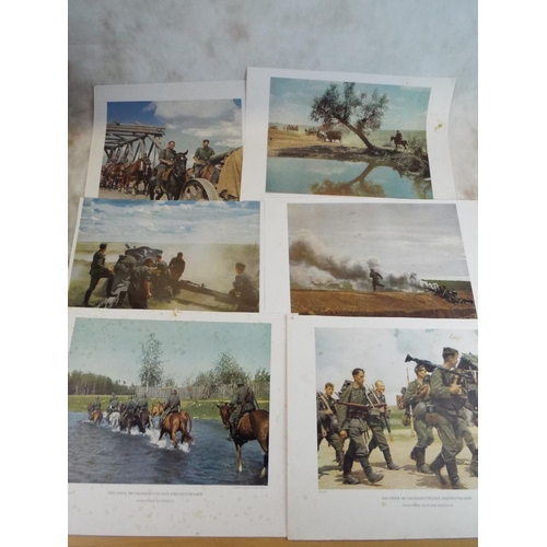 144 - Fourteen full colour WW2 German poster prints. All original. Each measures 14 X 11 inches.