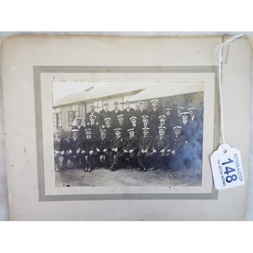 148 - Actual WW1 mounted photo of Royal Navy Staff.