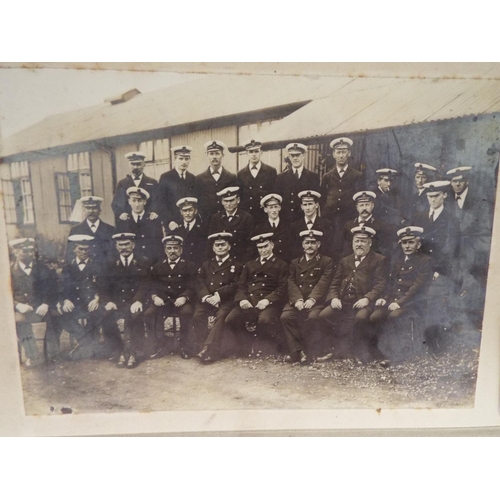 148 - Actual WW1 mounted photo of Royal Navy Staff.