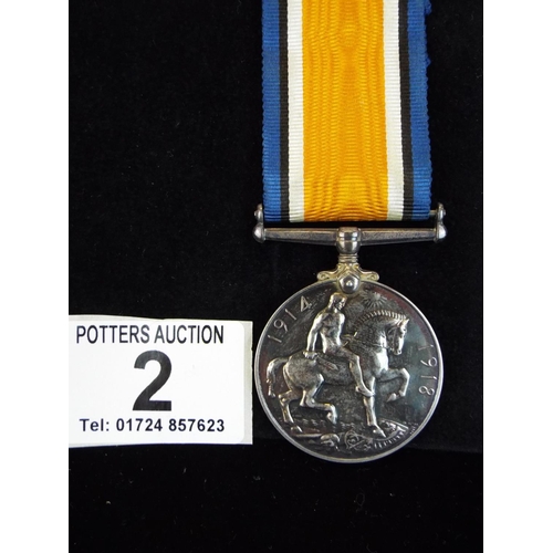 2 - WW1 14/18 medal awarded to George Fryatt  17750  KIA  1918 on HMS Newcastle, Montevideo