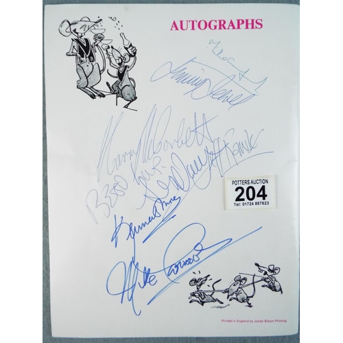 204 - Water Rats programme from 1974 signed by Crawford, Yarwood, Harry H Corbett , Les Dawson, Kenneth Mo... 