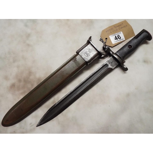 46 - M1 905 USA Bayonet stamped 1913