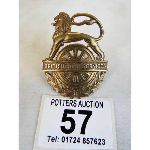 57 - British Road Sevice cap badge.