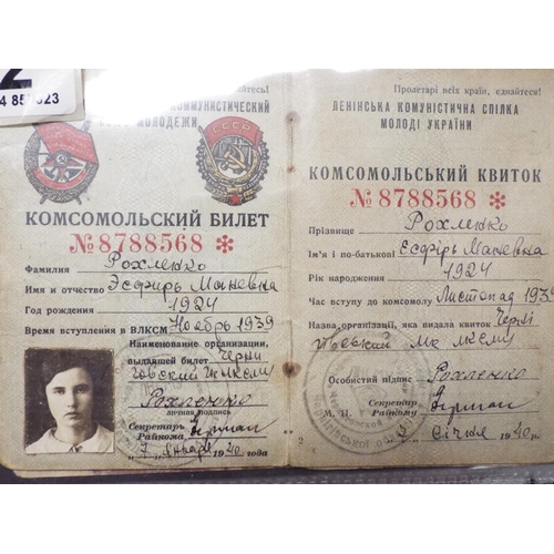 62 - 42 WW2 Soviet Military photo's plus Soviet ID card